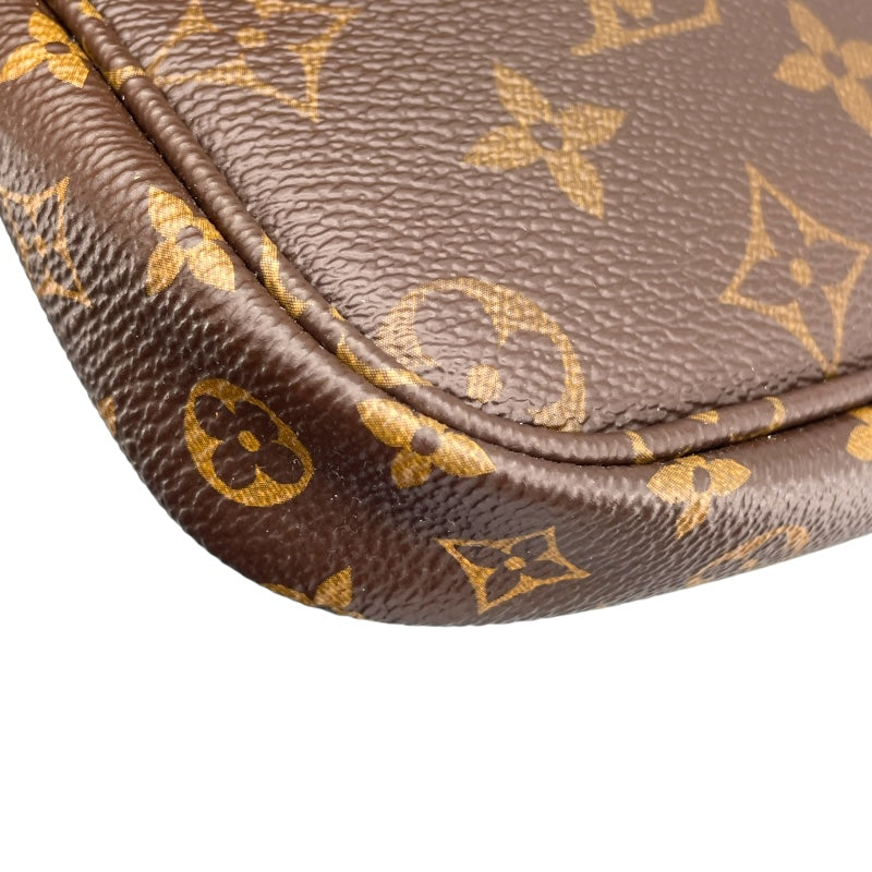 ルイ・ヴィトン LOUIS VUITTON ミュルティポシェットアクセソワール M44813 ブラウン モノグラム/カーキ レディース ショルダーバッグ
