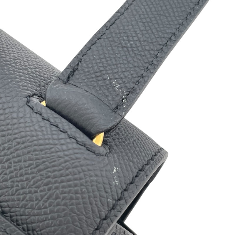 エルメス HERMES デッラ・カヴァッレリアミニ U刻印 ブラック GD金具 エプソン レディース ショルダーバッグ