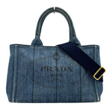 プラダ PRADA カナパ ミニ 1BG439 ブルー デニム レディース ショルダーバッグ