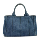 プラダ PRADA カナパ ミニ 1BG439 ブルー デニム レディース ショルダーバッグ