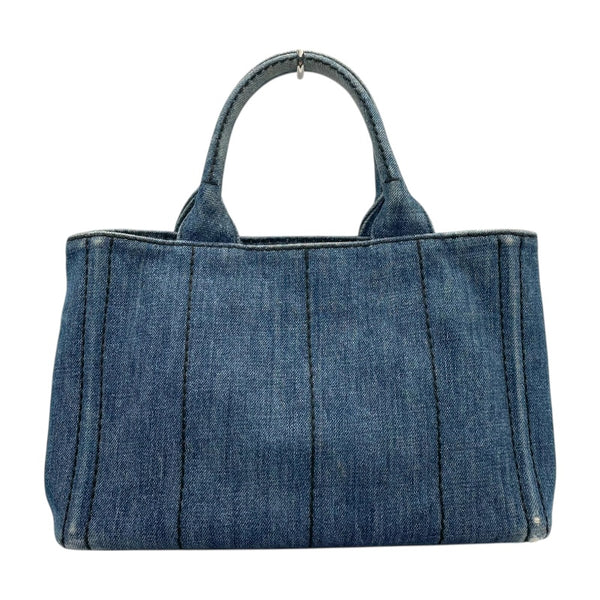 プラダ PRADA カナパ ミニ 1BG439 ブルー デニム レディース ショルダーバッグ