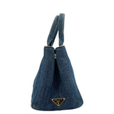 プラダ PRADA カナパ ミニ 1BG439 ブルー デニム レディース ショルダーバッグ