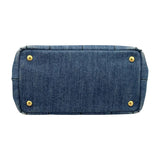 プラダ PRADA カナパ ミニ 1BG439 ブルー デニム レディース ショルダーバッグ