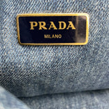 プラダ PRADA カナパ ミニ 1BG439 ブルー デニム レディース ショルダーバッグ