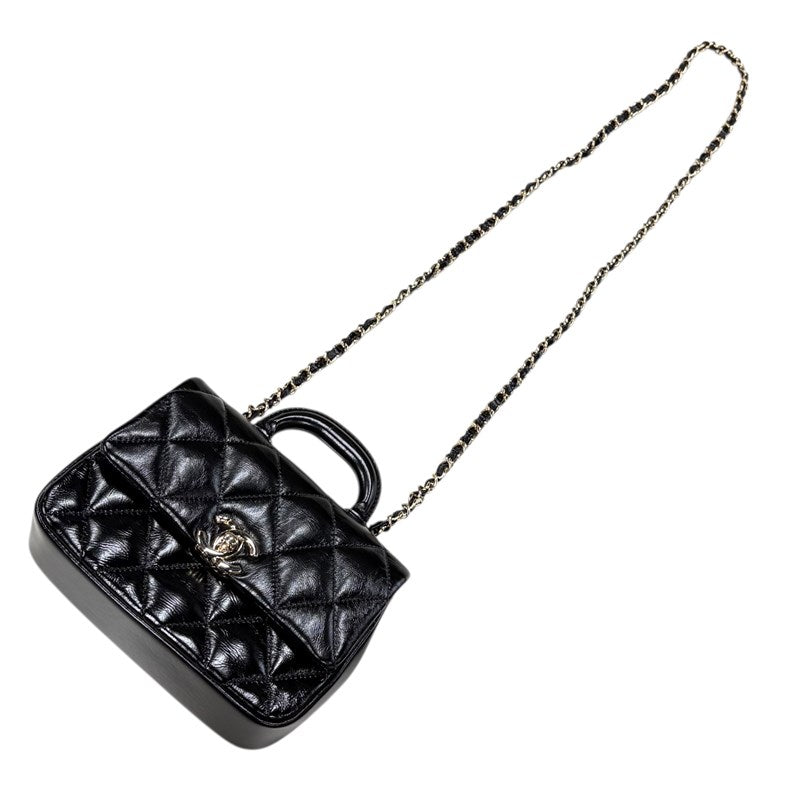 シャネル CHANEL マトラッセ トップハンドル ミニ ショルダー AS4543 ブラック ゴールド金具 ラムスキン レディース ショルダーバッグ