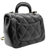 シャネル CHANEL マトラッセ トップハンドル ミニ ショルダー AS4543 ブラック ゴールド金具 ラムスキン レディース ショルダーバッグ