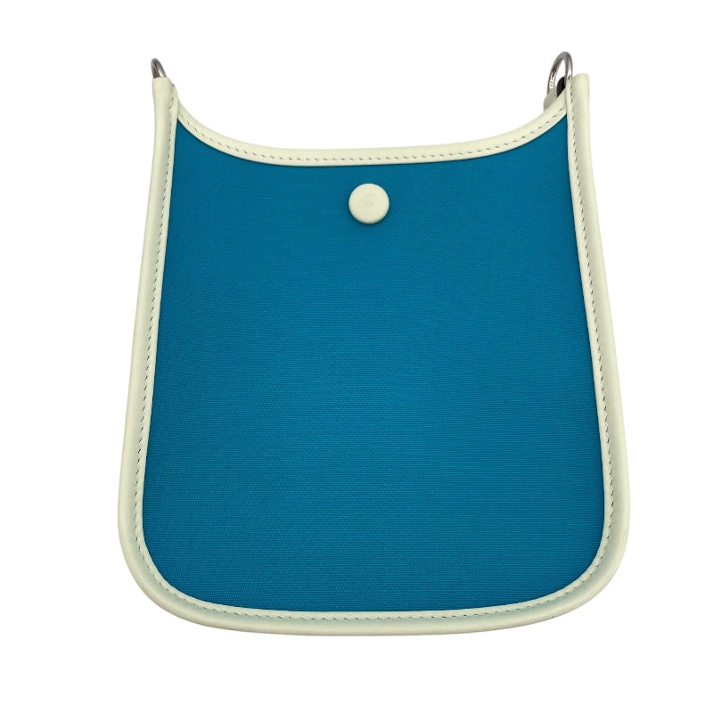 エルメス HERMES ネオエヴリン B刻印 ブルー トワル レディース ショルダーバッグ