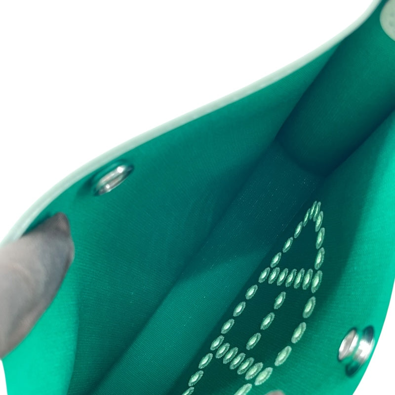 エルメス HERMES ネオエヴリン B刻印 ブルー トワル レディース ショルダーバッグ