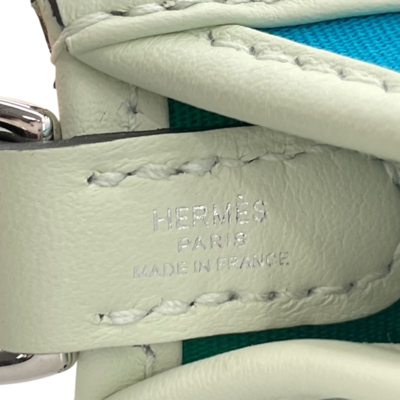 エルメス HERMES ネオエヴリン B刻印 ブルー トワル レディース ショルダーバッグ