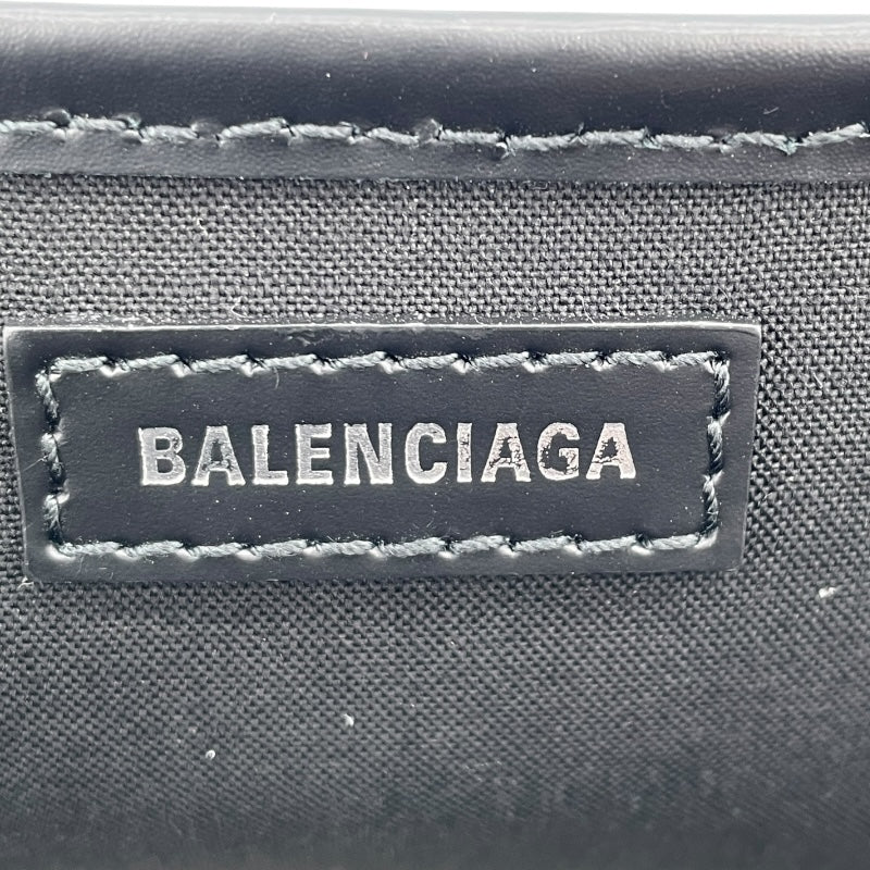 バレンシアガ BALENCIAGA ネイビーカバスS 339933 アイボリー ブラック キャンバス レディース ハンドバッグ