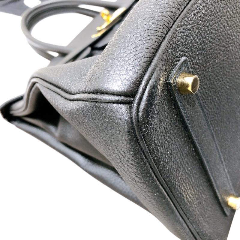 エルメス HERMES バーキン35 T刻印 ブラック ゴールド金具 トゴ ユニセックス ハンドバッグ