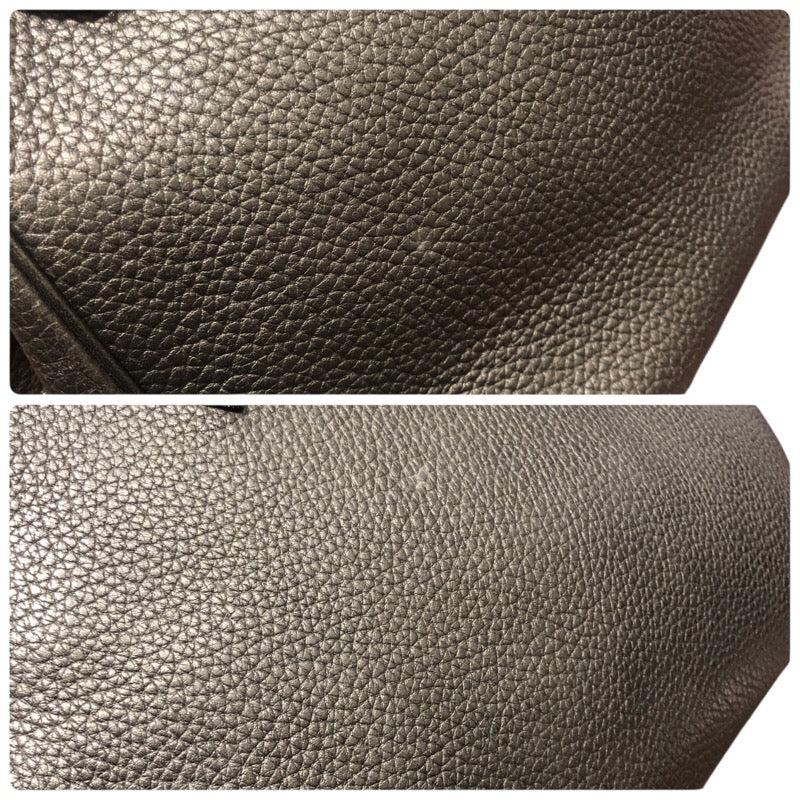 エルメス HERMES バーキン35 ▢E刻印 ブラック ゴールド金具 フィヨルド メンズ ハンドバッグ
