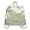 シャネル CHANEL シャネル22リュックラージ AS3313 ホワイト SV金具 カーフ レディース ショルダーバッグ
