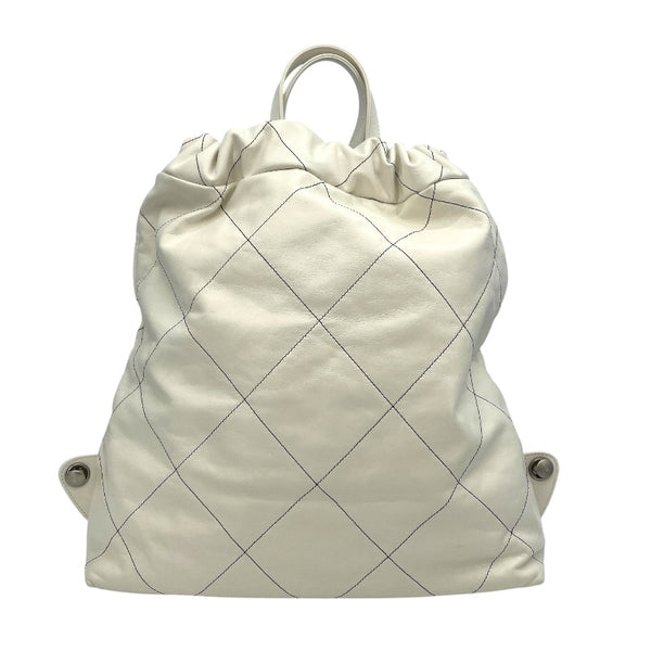 シャネル CHANEL シャネル22リュックラージ AS3313 ホワイト SV金具 カーフ レディース ショルダーバッグ