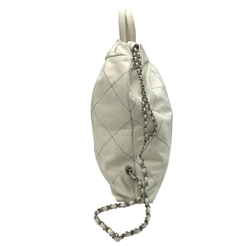 シャネル CHANEL シャネル22リュックラージ AS3313 ホワイト SV金具 カーフ レディース ショルダーバッグ
