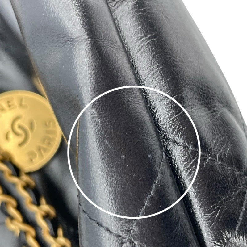 シャネル CHANEL シャネル22 ミニ AS3980 ブラック ゴールド金具 カーフ レディース ショルダーバッグ