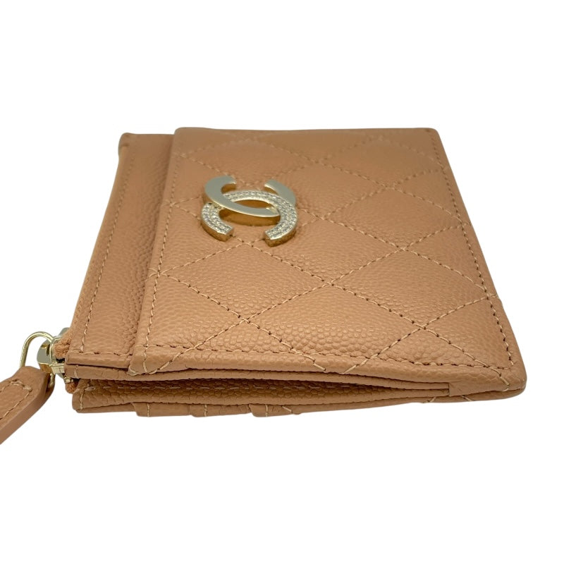 CHANEL ココマークコインケース シャネル CHANEL ココマークマトラッセコインケース ベージュ GD