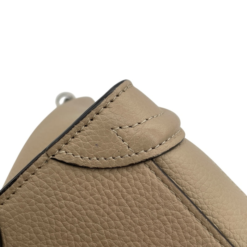 セリーヌ CELINE ラゲージナノショッパー ベージュ SV金具 ドラムドカーフ レディース ショルダーバッグ