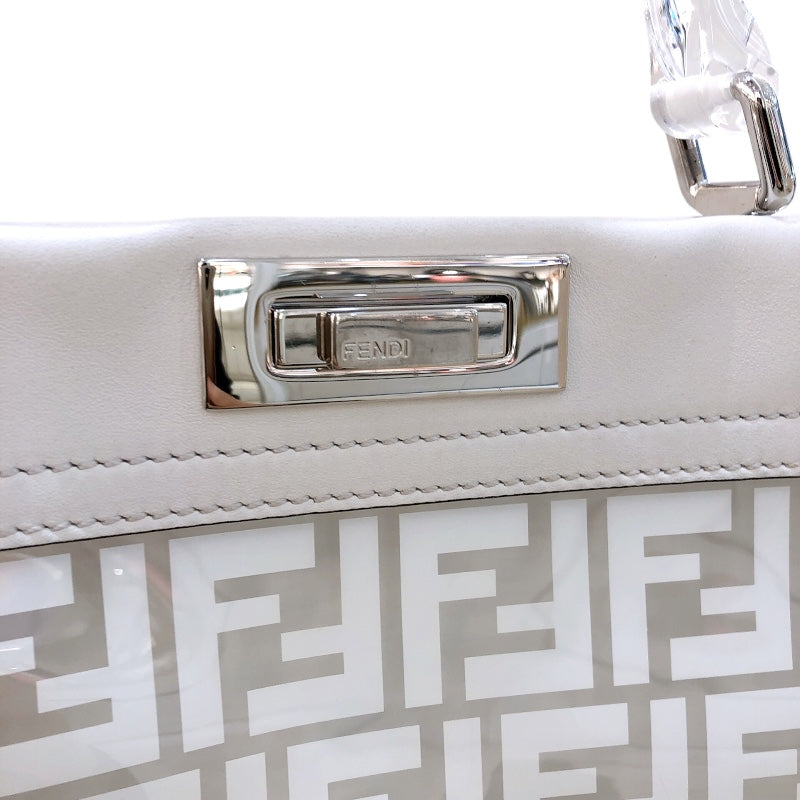 フェンディ FENDI ピーカブー レギュラー 8BN290 ホワイト PVC/レザー レディース ハンドバッグ