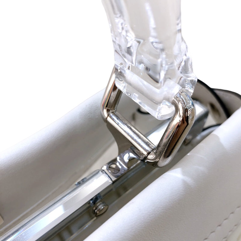 フェンディ FENDI ピーカブー レギュラー 8BN290 ホワイト PVC/レザー レディース ハンドバッグ