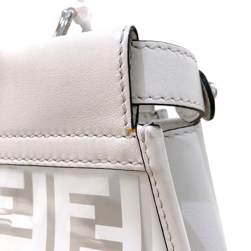 フェンディ FENDI ピーカブー レギュラー 8BN290 ホワイト PVC/レザー レディース ハンドバッグ