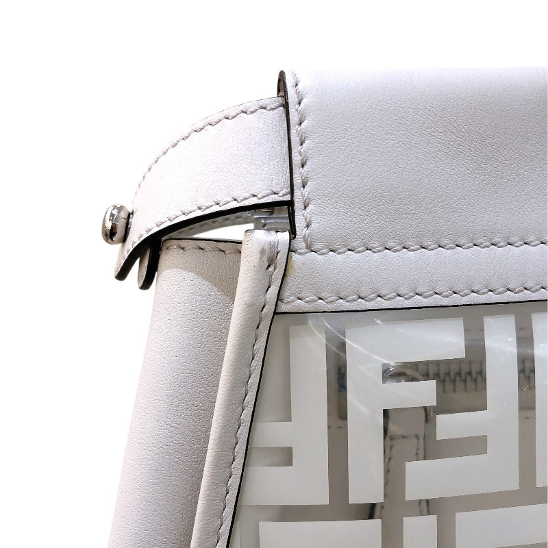 フェンディ FENDI ピーカブー レギュラー 8BN290 ホワイト PVC/レザー レディース ハンドバッグ