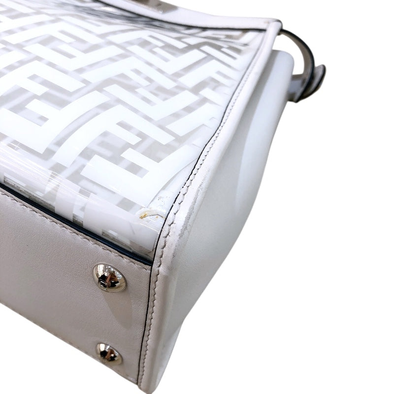 フェンディ FENDI ピーカブー レギュラー 8BN290 ホワイト PVC/レザー レディース ハンドバッグ