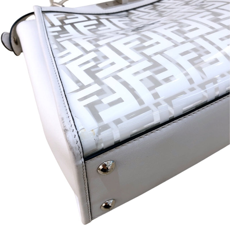 フェンディ FENDI ピーカブー レギュラー 8BN290 ホワイト PVC/レザー レディース ハンドバッグ