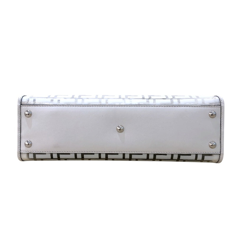 フェンディ FENDI ピーカブー レギュラー 8BN290 ホワイト PVC/レザー レディース ハンドバッグ