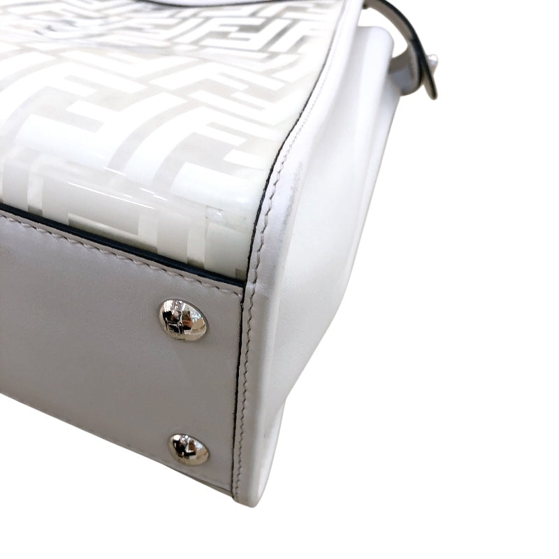 フェンディ FENDI ピーカブー レギュラー 8BN290 ホワイト PVC/レザー レディース ハンドバッグ