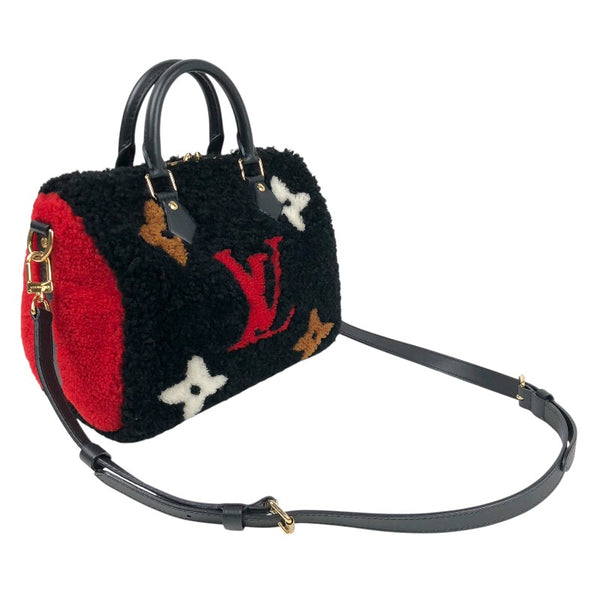ルイ・ヴィトン LOUIS VUITTON スピーディ・バンドリエール25 モノグラム・テディ Ｍ55423 シアリング・レザー レディース ボストンバッグ