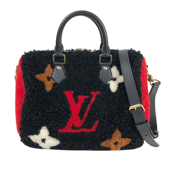 ルイ・ヴィトン LOUIS VUITTON スピーディ・バンドリエール25 モノグラム・テディ Ｍ55423 シアリング・レザー レディース ボストンバッグ