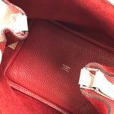 エルメス HERMES ピコタンロックPM タッチ X刻 ルージュトマト・ローズエグランタイン シルバー金具 トリヨン レディース ハンドバッグ