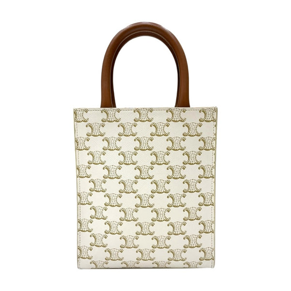 セリーヌ CELINE ミニ バーティカルカバ 194372 ホワイト トリオンフキャンバス/レザー レディース ショルダーバッグ