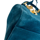 フェンディ FENDI ピーカブーXS 8BN309 グリーン ゴールド金具 スウェード レディース ショルダーバッグ