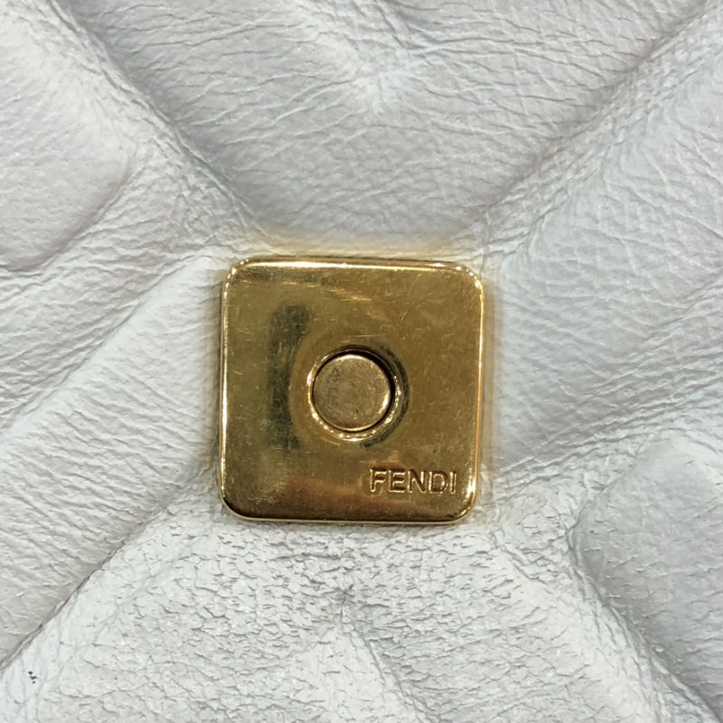 フェンディ FENDI バゲット･スモール 8BS017 ホワイト/ゴールド金具 レザー レディース ショルダーバッグ