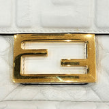フェンディ FENDI バゲット･スモール 8BS017 ホワイト/ゴールド金具 レザー レディース ショルダーバッグ
