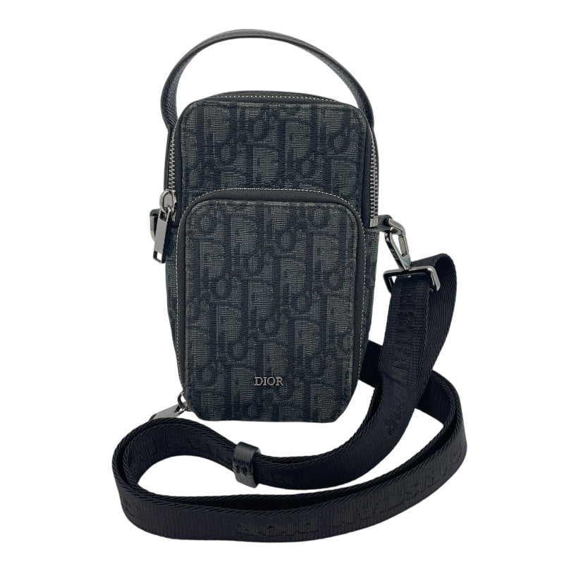 ディオールオム DIOR HOMME ライダー マイクロポーチ 2OBCA326YSE ネイビー オブリークジャカード レディース ショルダーバッグ