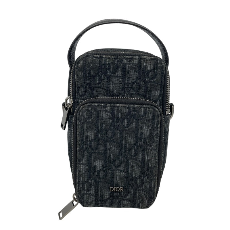 ディオールオム DIOR HOMME ライダー マイクロポーチ 2OBCA326YSE ネイビー オブリークジャカード レディース ショルダーバッグ