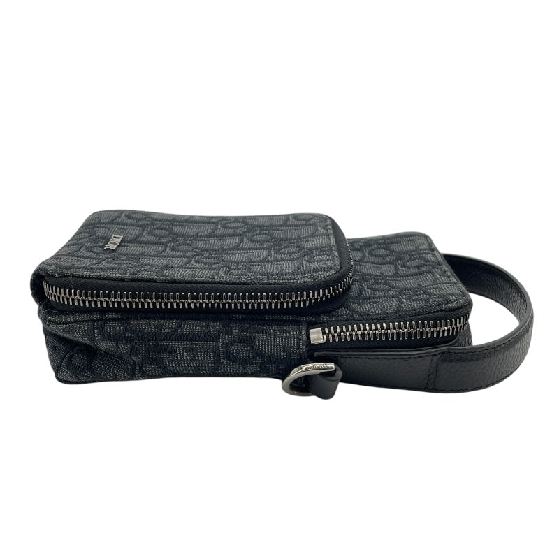 ディオールオム DIOR HOMME ライダー マイクロポーチ 2OBCA326YSE ネイビー オブリークジャカード レディース ショルダーバッグ