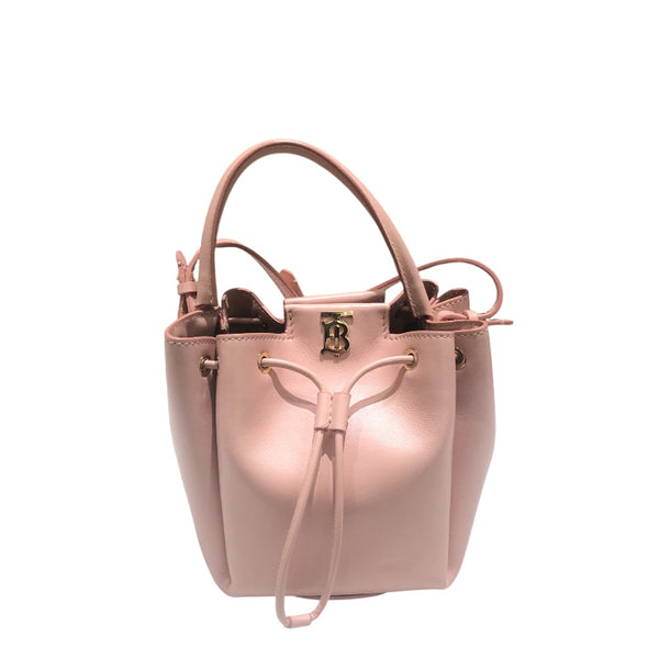 バーバリーロンドン BURBERRY LONDON TBモノグラムバケットバッグ 8045043 ピンク レザー レディース ショルダーバッグ