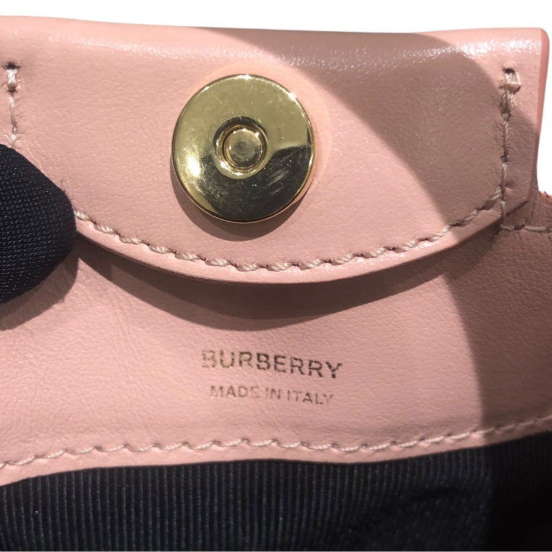 バーバリーロンドン BURBERRY LONDON TBモノグラムバケットバッグ 8045043 ピンク レザー レディース ショルダーバッグ