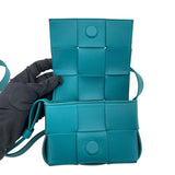 ボッテガ・ヴェネタ BOTTEGA VENETA キャンディ・カセット 666688 ダークグリーン レザー レディース ショルダーバッグ