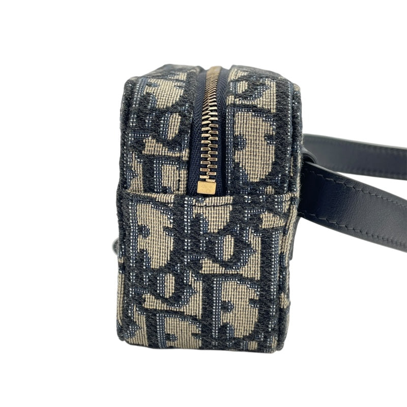 クリスチャン・ディオール Christian Dior ベルトポーチ ネイビー オブリークジャガード レディース ポーチ