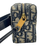 クリスチャン・ディオール Christian Dior ベルトポーチ ネイビー オブリークジャガード レディース ポーチ