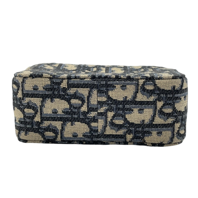 クリスチャン・ディオール Christian Dior ベルトポーチ ネイビー オブリークジャガード レディース ポーチ