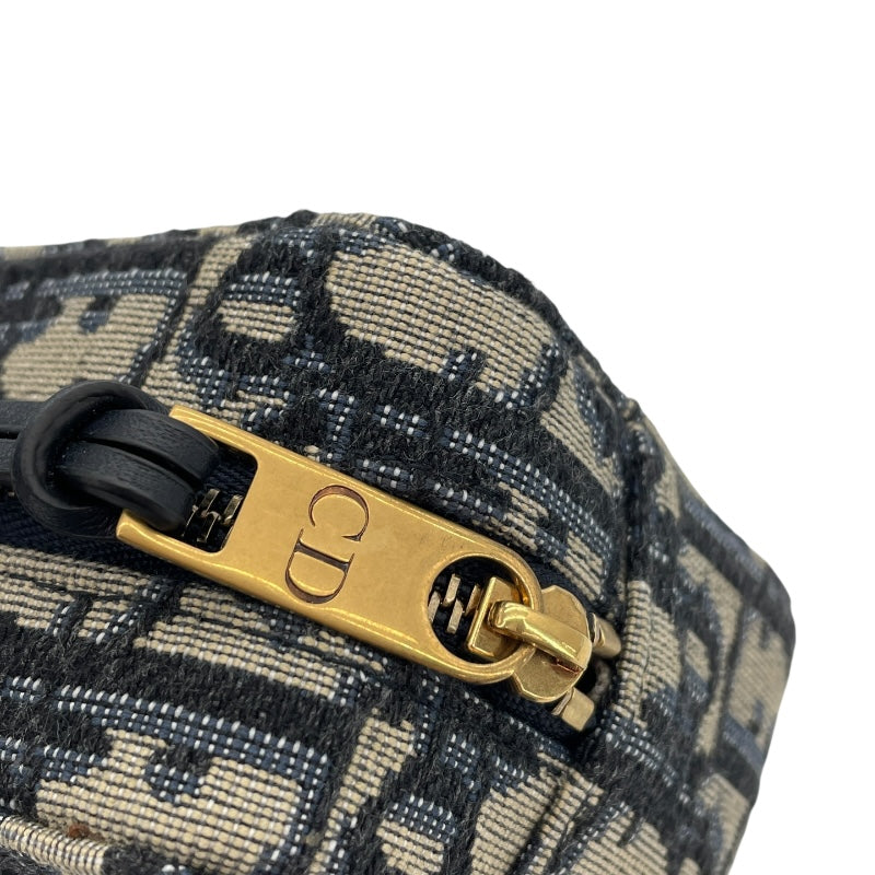 クリスチャン・ディオール Christian Dior ベルトポーチ ネイビー オブリークジャガード レディース ポーチ