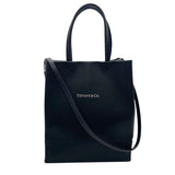 ティファニー TIFFANY＆CO ショッピングトート スモール ブラック レザー レディース トートバッグ