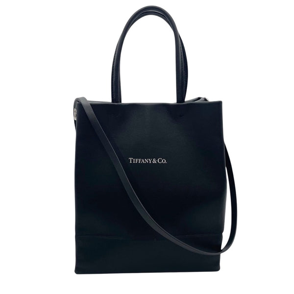 ティファニー TIFFANY＆CO ショッピングトート スモール ブラック レザー レディース トートバッグ