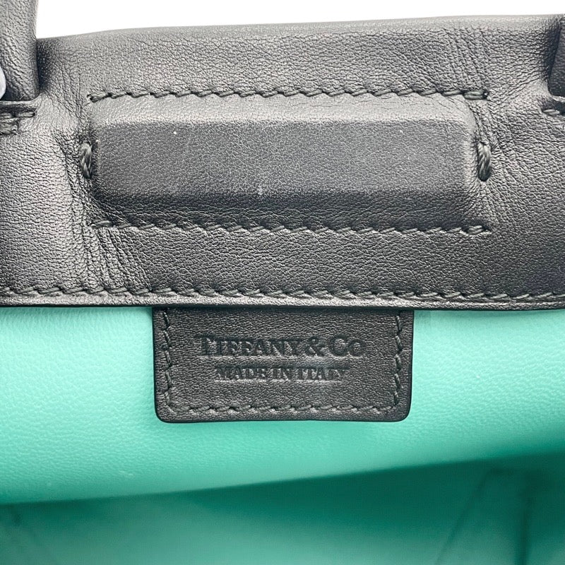 ティファニー TIFFANY＆CO ショッピングトート スモール ブラック レザー レディース トートバッグ